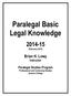 Paralegal Basic Legal Knowledge