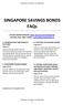 SINGAPORE SAVINGS BONDS FAQs