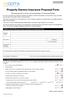 Property Owners Insurance Proposal Form