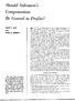 Should Salesmen's Compensation Be Geared to Profits?