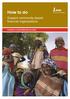 How to do. Support community-based financial organizations. Inclusive rural financial services