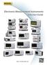 Electronic Measurement Instruments. Selection Guide