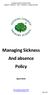 Managing Sickness And absence Policy