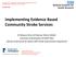 Implementing Evidence Based Community Stroke Services