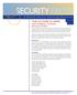 SECURITY FACTS. A Physical Security Technology Newsletter