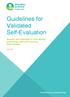 Guidelines for Validated Self-Evaluation. Support and challenge for educational psychology services in driving improvement