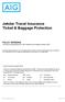 Jetstar Travel Insurance Ticket & Baggage Protection