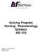 Nursing Program Nursing: Pharmacology Syllabus 543-103