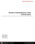 Benefits of Standardizing the Video Security System