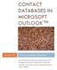 CONTACT DATABASES IN MICROSOFT OUTLOOK