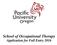 PACIFIC UNIVERSITY SCHOOL OF OCCUPATIONAL THERAPY FALL 2016 APPLICATION INSTRUCTIONS AND PROCEDURES
