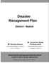 Disaster Management Plan