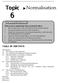 Normalisation 6 TABLE OF CONTENTS LEARNING OUTCOMES