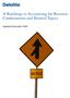 A Roadmap to Accounting for Business Combinations and Related Topics. Updated December 2009