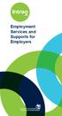 Employment Services and Supports for Employers