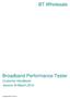 BT Wholesale. Broadband Performance Tester. Customer Handbook Version 6 March 2010