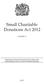 Small Charitable Donations Act 2012