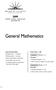 General Mathematics 2009 HIGHER SCHOOL CERTIFICATE EXAMINATION. Total marks 100
