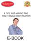 8 TIPS FOR HIRING THE RIGHT HVAC CONTRACTOR DEAN E-BOOK