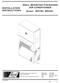 WALL MOUNTED PACKAGED AIR CONDITIONER INSTALLATION INSTRUCTIONS. Models: WA182, WA242. Bard Manufacturing Company, Inc.