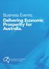 Business Events: Delivering Economic Prosperity for Australia.