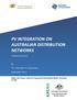PV INTEGRATION ON AUSTRALIAN DISTRIBUTION NETWORKS