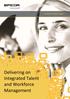 An Epicor White Paper. Delivering on Integrated Talent and Workforce Management