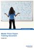 Master Pricer Expert. Training Document