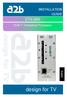 INSTALLATION GUIDE ETX-200. DVB-T Terrestrial Processor. English. design for TV
