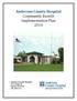 Anderson County Hospital Community Benefit Implementation Plan 2014