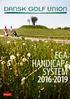 EGA HANDICAP- SYSTEM 2016-2019. Hovedsponsor: