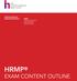 CERTIFICATIONS IN HUMAN RESOURCE MANAGEMENT PROFESSIONAL HRMP EXAM CONTENT OUTLINE