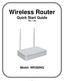 Wireless Router Quick Start Guide Rev. 1.0a Model: WR300NQ