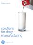 GE Intelligent Platforms. solutions for dairy manufacturing