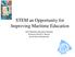 STEM an Opportunity for Improving Maritime Education. 2014 Maritime Education Summit Professor David G. Skaves david.skaves@mma.