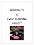 HOSPITALITY & EVENT PLANNING PROJECT