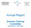 Annual Report. Summer Training Committee المملكة العربية السعودية وزارة التعليم العالي كلية الحاسب لجنة التدرب الصيفي