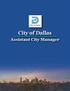 City of Dallas. Assistant City Manager
