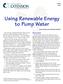 Using Renewable Energy to Pump Water