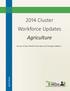2014 Cluster Workforce Updates Agriculture