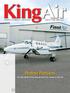 Perfect Partners The Versatility of the King Air Ideal for Canada s Fast Air A MAGAZINE FOR THE OWNER/PILOT OF KING AIR AIRCRAFT