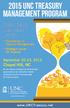 2015 UNC TREASURY MANAGEMENT PROGRAM