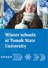Winter schools at Tomsk State University