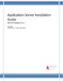 Application Server Installation