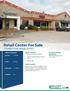 Retail Center For Sale