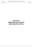 Panasonic Digital Business System - Operating Instructions March 1997 Issue 24. Panasonic Digital Business System Operating Instructions