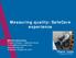 Measuring quality: SafeCare experience