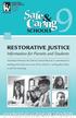 RESTORATIVE JUSTICE Information for Parents and Students