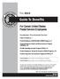 Guide To Benefits. For!areer United States Postal Service Employees. The 2015. Key Information Please Read Inside Front Cover. Table of Contents p.