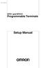 Cat. No. V062-E1-04. NT31 and NT31C. Programmable Terminals. Setup Manual